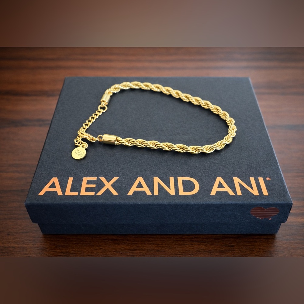 Alex and Ani Gold-Tone Rope Bracelet